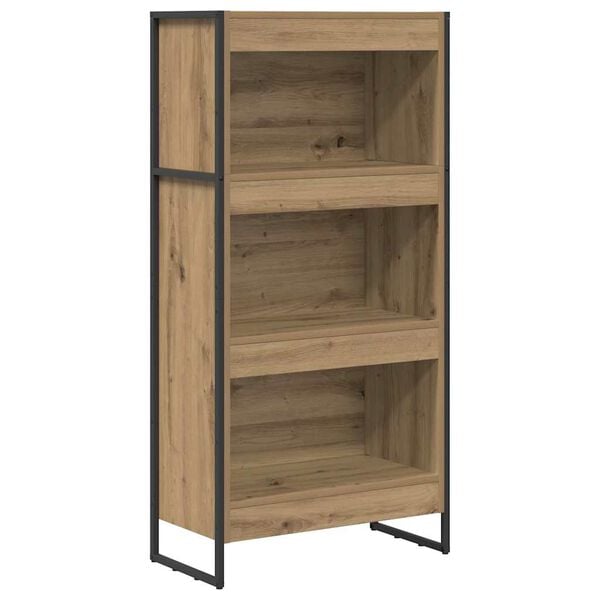 vidaXL Dulap pentru cărți Stejar artizanal 80 x 30 x 155 cm