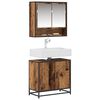 vidaXL Set de mobilier pentru baie 2 pcs Lemn Vechi Lemn compozit