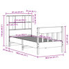 vidaXL Cadru pat fără saltea, maro ceruit, 75x190 cm, lemn masiv pin