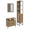 vidaXL Set de mobilier pentru baie 3 buc. Stejar Artizanal