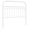 vidaXL Tăblie de pat de schimb metalică, alb, 107 cm