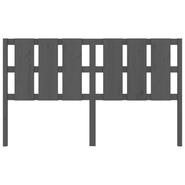 vidaXL Tăblie de pat, gri, 185,5x4x100 cm, lemn masiv de pin