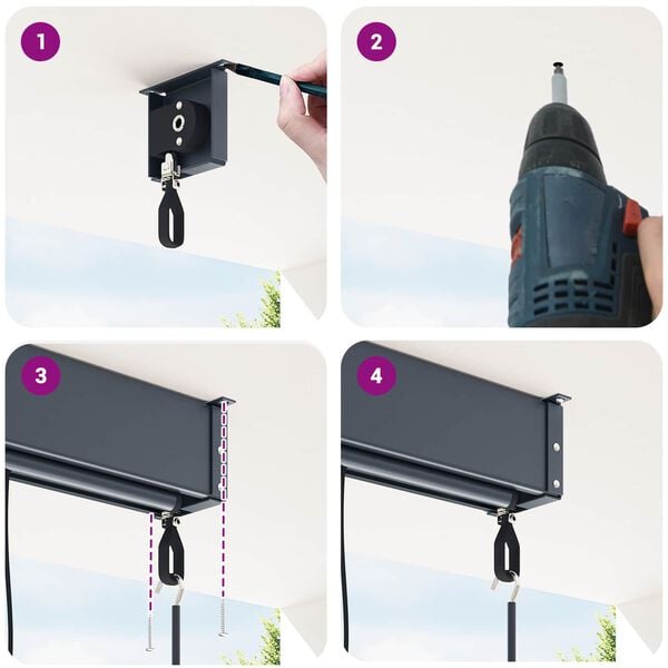 vidaXL Rulou textil Dungi Antracit 200 x 250 cm Țesătură și Aluminiu