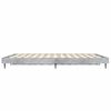 vidaXL Cadru de pat, gri beton, 140x190 cm, lemn prelucrat