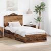 vidaXL Cadru de pat cu headboard Lemn vechi 90 x 190 cm Lemn compozit
