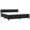 vidaXL Pat box spring cu saltea, negru, 200x210 cm, catifea