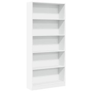 vidaXL Bibliotecă, alb, 80x24x176 cm, lemn prelucrat