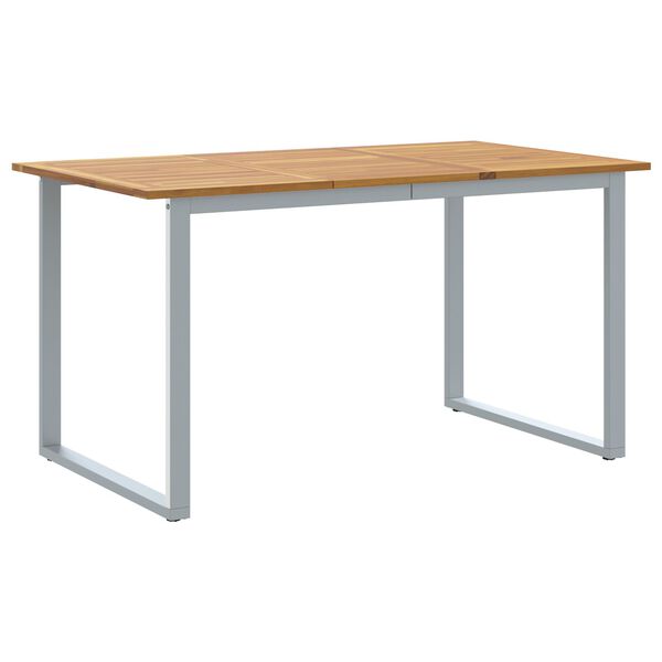 vidaXL Masă de grădină pentru dining Gri 140 x 80 x 75 cm