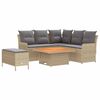 vidaXL Seturi de mobilier 5 buc. Beige și gri deschis Ratan PE