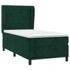 vidaXL Pat box spring cu saltea, verde &icirc;nchis, 90x190 cm, catifea