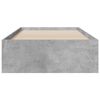 vidaXL Cadru de pat cu sertare, gri beton, 90x200 cm, lemn prelucrat