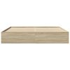 vidaXL Cadru de pat fără saltea Stejar Sonoma 200x200cm Lemn prelucrat