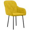 vidaXL Scaune de bucătărie, 2 buc., galben, catifea