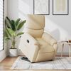 vidaXL Fotoliu rabatabil cu ridicare pe verticală, crem, textil