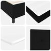 vidaXL Pat cu arcuri cu saltea cu headboard Negru 90 x 200 cm țesătură