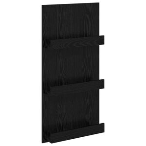 vidaXL Raft pentru reviste Stejar Negru 51 x 11 x 102 cm Lemn compozit
