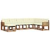 vidaXL Set de canapele de exterior 8 buc. Natural și Crem