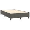 vidaXL Pat box spring cu saltea, gri &icirc;nchis, 120x190 cm, catifea