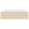 vidaXL Pat cu saltea și spațiu de depozitare Crem 180 x 200 cm