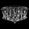 vidaXL Lustră cu mărgele de cristal, argintiu, rotund, 4 becuri x G9