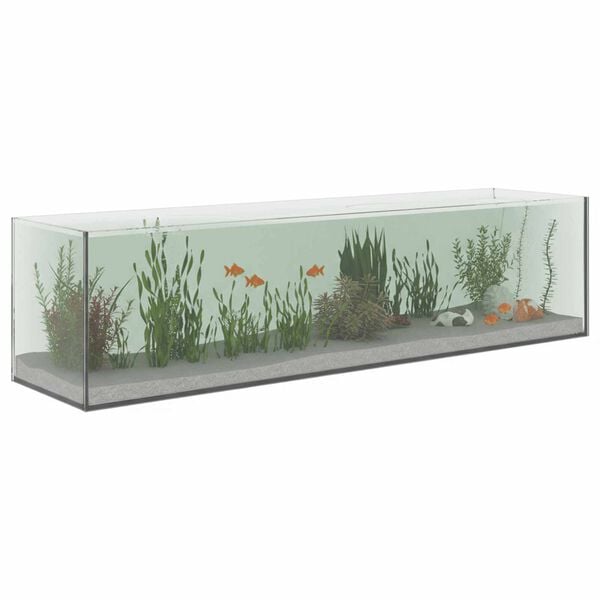 vidaXL Acvariu cu depozitare Transparent 80 x 20 x 20 cm Sticlă