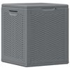 vidaXL Cutie de depozitare pentru grădină, gri, 90 L, PP ratan