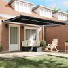 vidaXL Cortina Retractabilă Negru 400 &times; 300 cm Poliester și Aluminiu