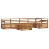 vidaXL Set de canapele de exterior 6 pcs natural Lemn Solid de Acacia