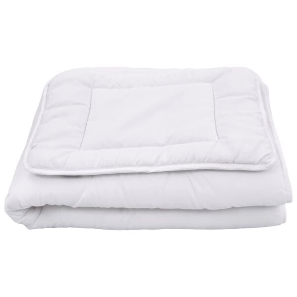 vidaXL Set pilotă copii, 3 piese, alb, 100x135 cm/40x60 cm