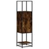 vidaXL Dulapuru stejar afumat 35,5x35x139 cm lemn și metal prelucrat