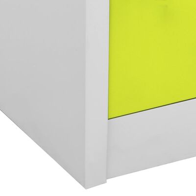 vidaXL Dulap de vestiar, gri deschis și verde, 90x45x92,5 cm, oțel