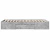 vidaXL Cadru de pat, gri beton, 90x190 cm, lemn prelucrat