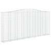 vidaXL Coșuri gabion arcuite 5 buc, 400x30x180/200 cm, fier galvanizat