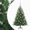 vidaXL Brad de Crăciun artificial cu glob 120 cm 150 LED-uri Alb cald