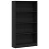 vidaXL Bibliotecă cu 4 etaje Stejar negru 80x24x143 cm Lemn prelucrat