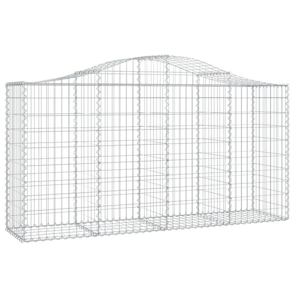 vidaXL Coșuri gabion arcuite 4 buc, 200x50x100/120 cm fier galvanizat
