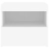 vidaXL Noptiere cu lumini LED, 2 buc., alb, 50x40x45 cm