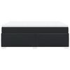 vidaXL Pat box spring cu saltea, negru, 140x200 cm, piele ecologică