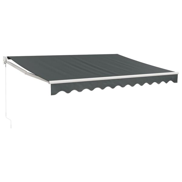 vidaXL Copertină retractabilă, antracit, 3x2,5 m, textil și aluminiu