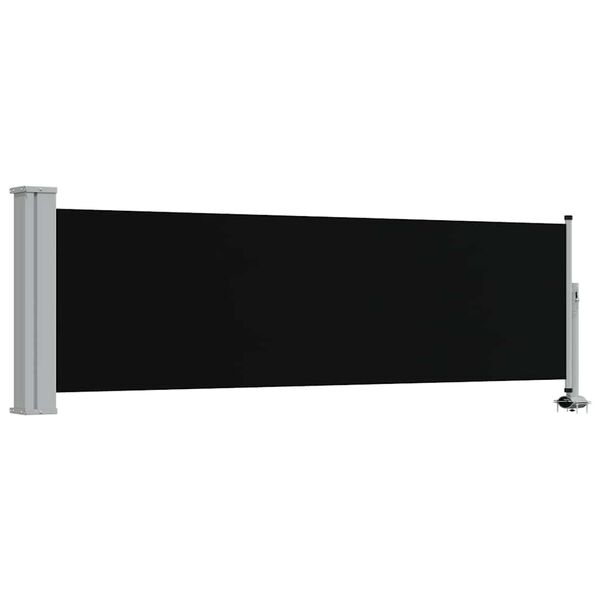 vidaXL Copertină laterală retractabilă de terasă, negru, 80 x 300 cm