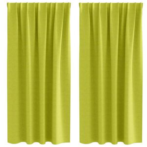 vidaXL Perdele Opaque cu Inel 2 pcs Verde 175 x 140 cm Poliester