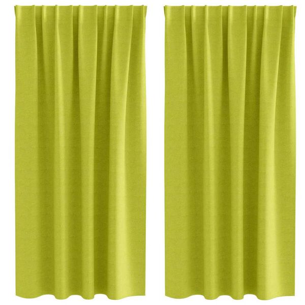 vidaXL Perdele Opaque cu Inel 2 pcs Verde 175 x 140 cm Poliester
