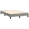 vidaXL Pat box spring cu saltea, gri deschis, 120x200 cm, catifea