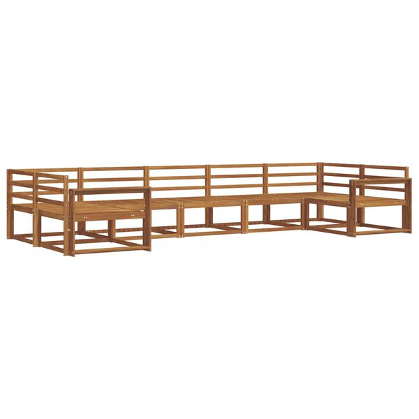 vidaXL Set de canapele de exterior 7 pcs natural Lemn Solid de Acacia