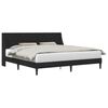 vidaXL Cadru de pat cu headboard Negru 200 x 200 cm Catifea