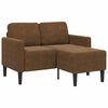 vidaXL Canapea cu 2 locuri și șezlong &icirc;n formă de L, maro, 125 cm, piele ecologică