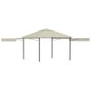 vidaXL Pavilion cu acoperiș dublu extins, 3x3x2,75 m, crem, 180 g/m&sup2;