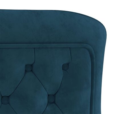 vidaXL Scaun sufragerie albastru 53x52x98 cm catifea & oțel inoxidabil