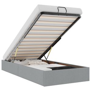 vidaXL Cadru de pat otoman fără saltea țesătură gri deschis 90x190 cm