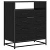 vidaXL Dulap cu sertare 4-Drawer Stejar negru 70 x 41 x 83,5 cm
